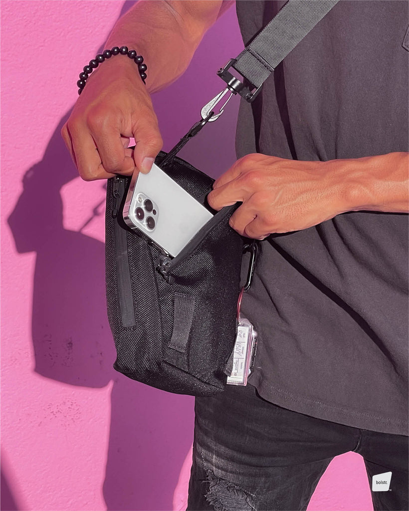 bolstr Small Carry Minimalist EDC Crossbody Bag for Men. Filling the void.