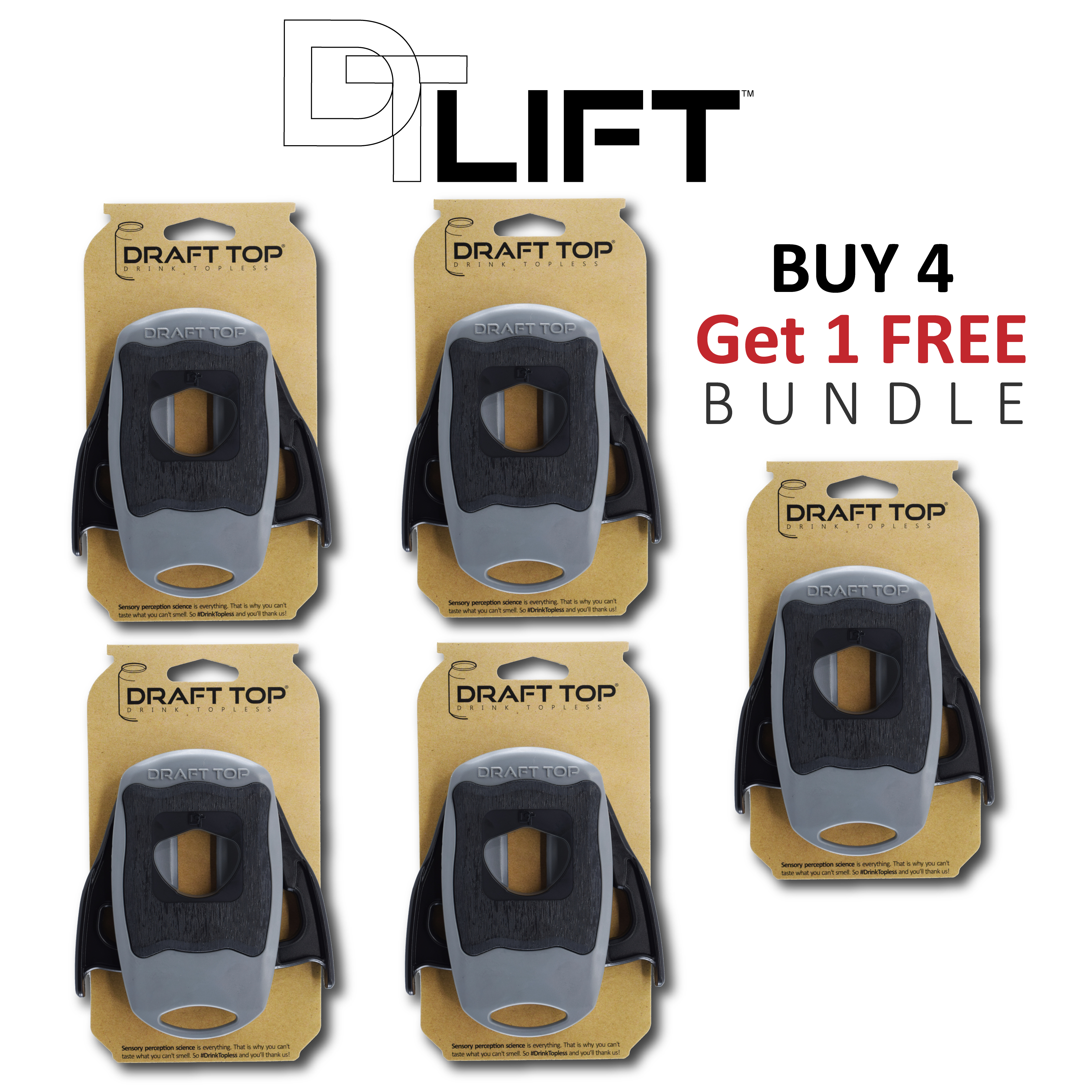 Image of Buy 4 Get 1 Free - Draft Top® LIFT Bundle Pack (5)