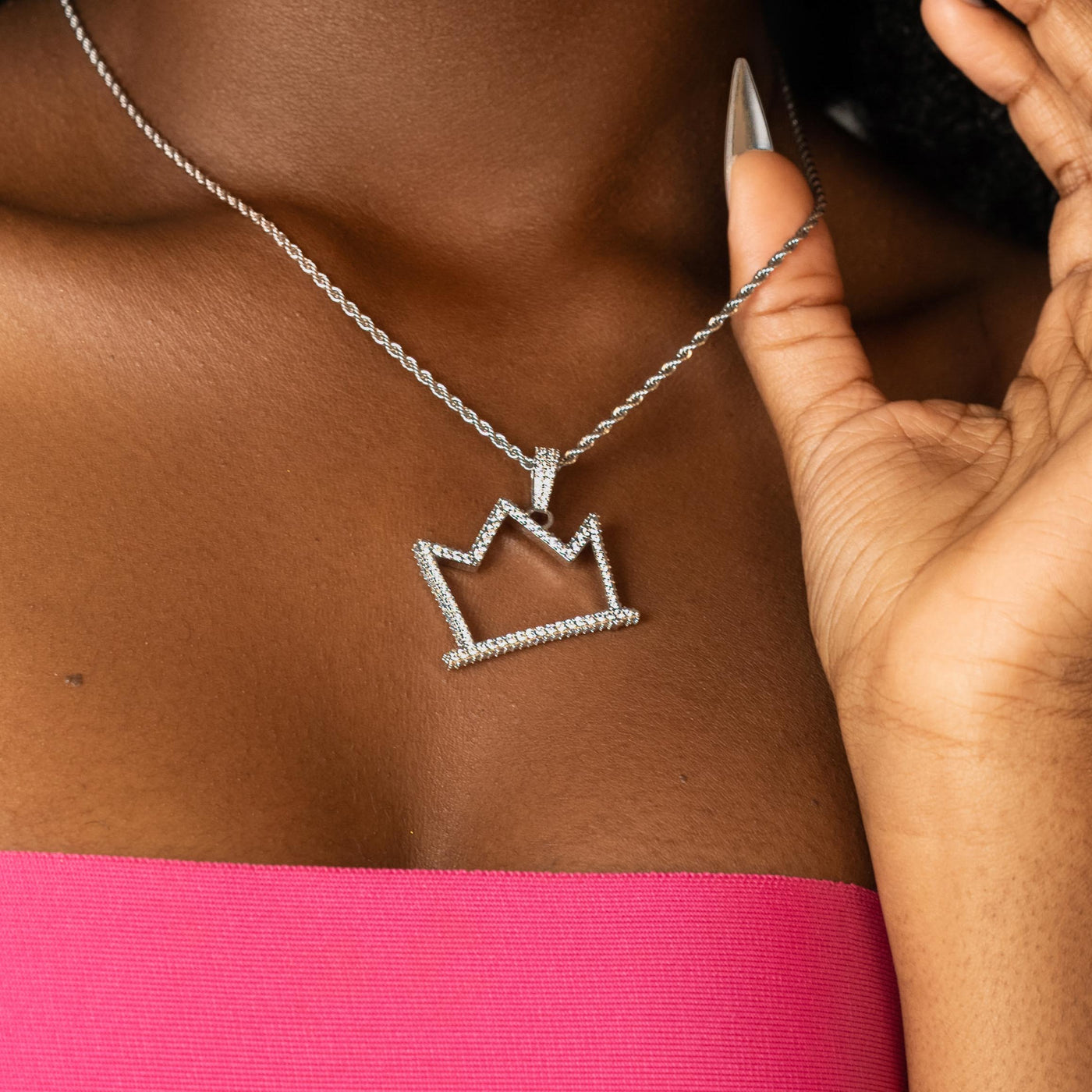 basquiat crown necklace