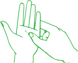 Green, Line, Hand