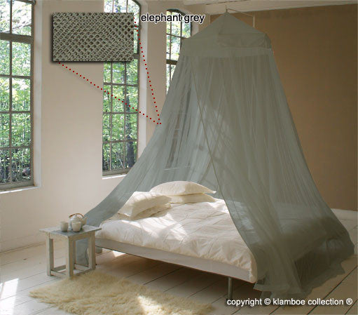 grey mosquito net