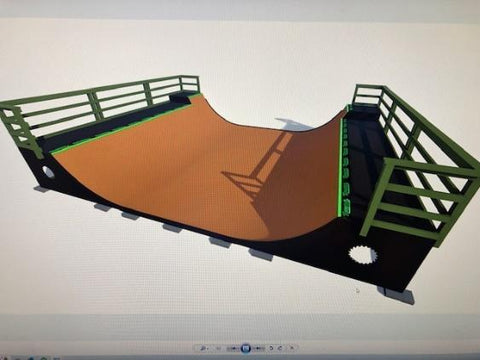 Ramptech Skateboard Ramp In CAD