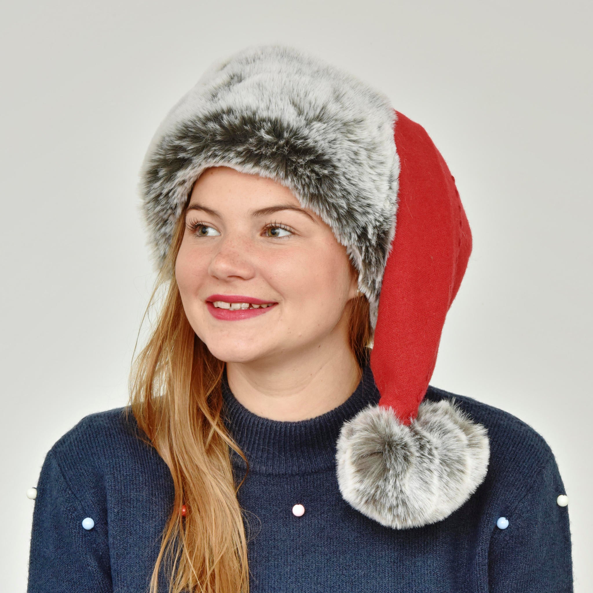 grey santa hat