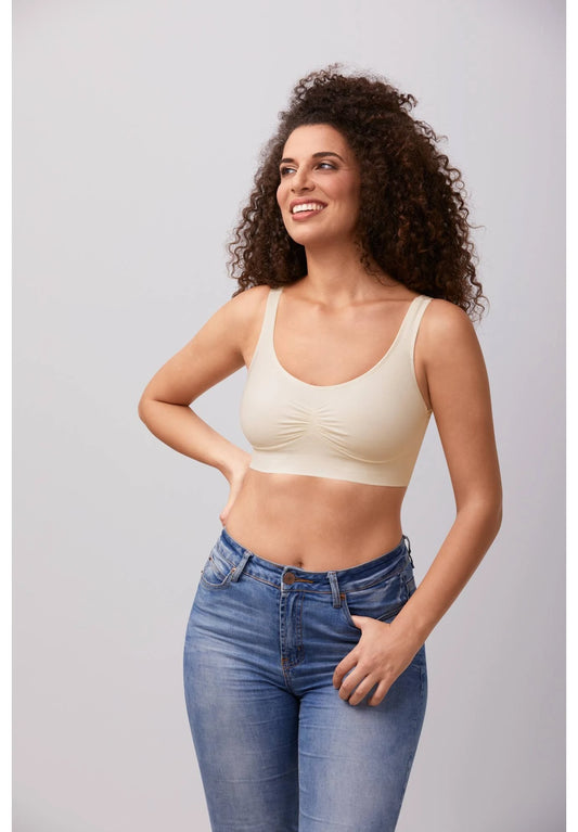 Amoena Mona pocketed non-wired bra - White (£38.88)