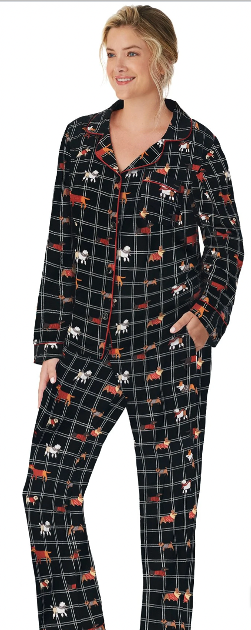Shady Lady Satin Chain Link Printed Pajamas