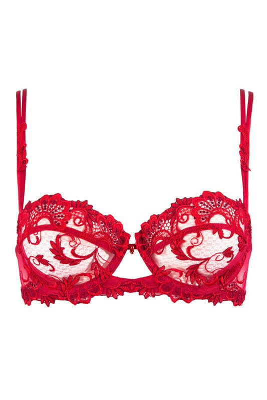 Lise Charmel Dressing Floral Underwired Half Cup Bra Magenta