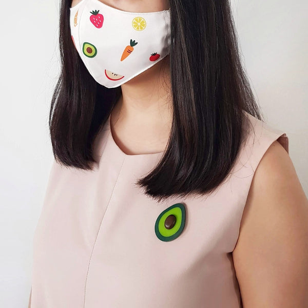Fruit Mask Bundle - Avocado Brooch