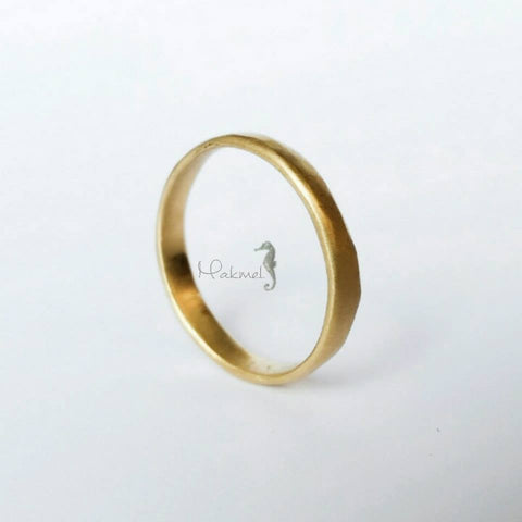 wedding proposal ring band wave diamond gold yellow 14k 18k 20k makmel raw handmade jewelry design engagement 