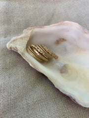 Makmel design- silver and gold stack ring