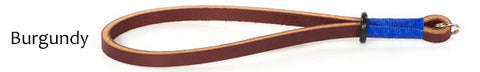 Burgundy leather camera strap