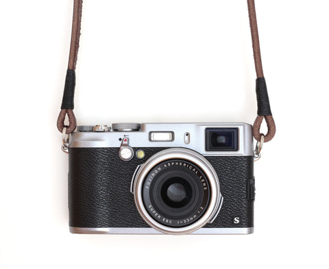 Leather Camera Strap Wide Handmade Fixed Length 