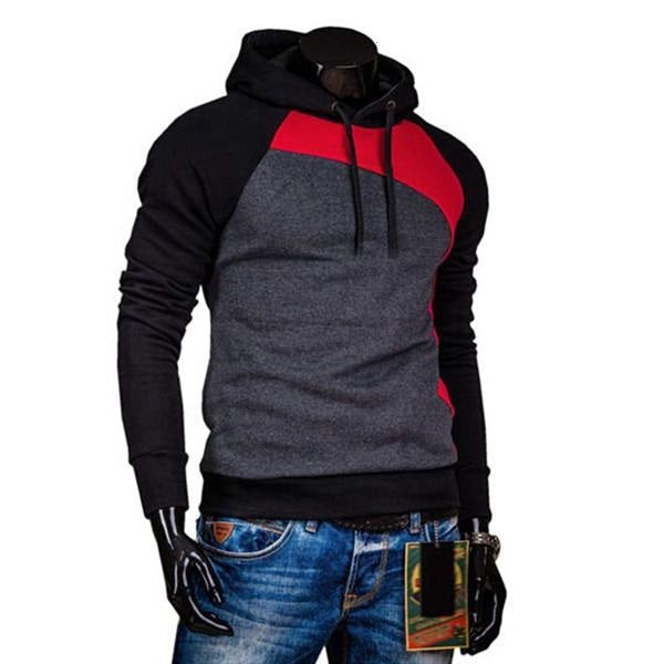 New Autumn Men Casual Brand Hoodies Patchwork Fashion Hooded Fleece Sw ...