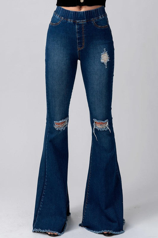 distressed bell bottom jeans boutique