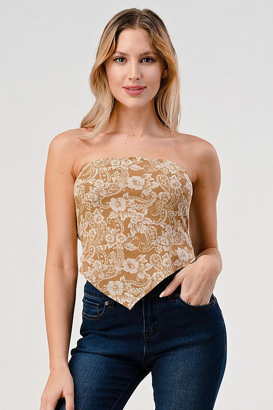 gold bandana top