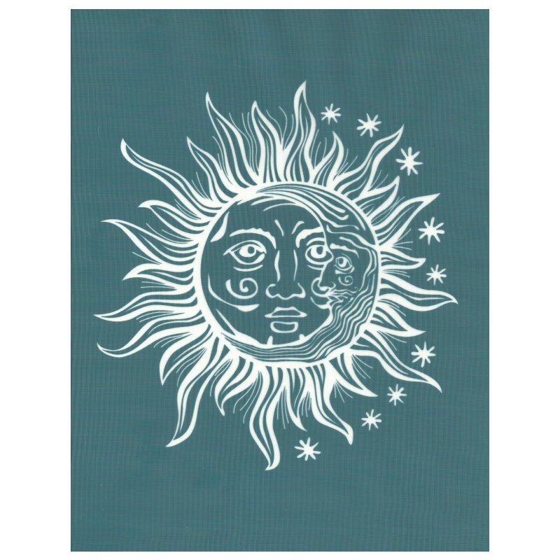 Ready To Use Diy Screen Printing Fabric Stencil Celestial Sun Moon Ezscreenprint