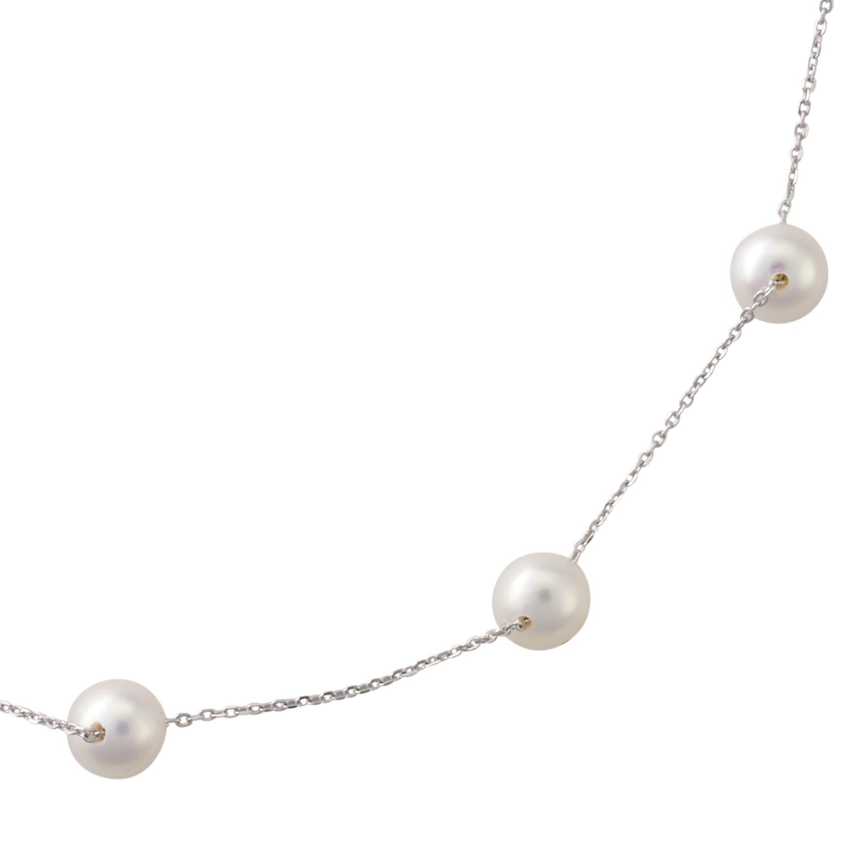 Tin Cup Pearl Necklace on .925 Sterling Silver - Dog House Pearls