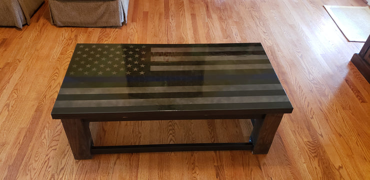 American Flag Gun Coffee Table