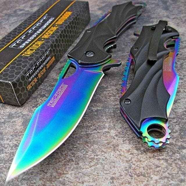 8-tac-force-titanium-rainbow-spring-assisted-folding-knife-blade-pocket-tactical-open