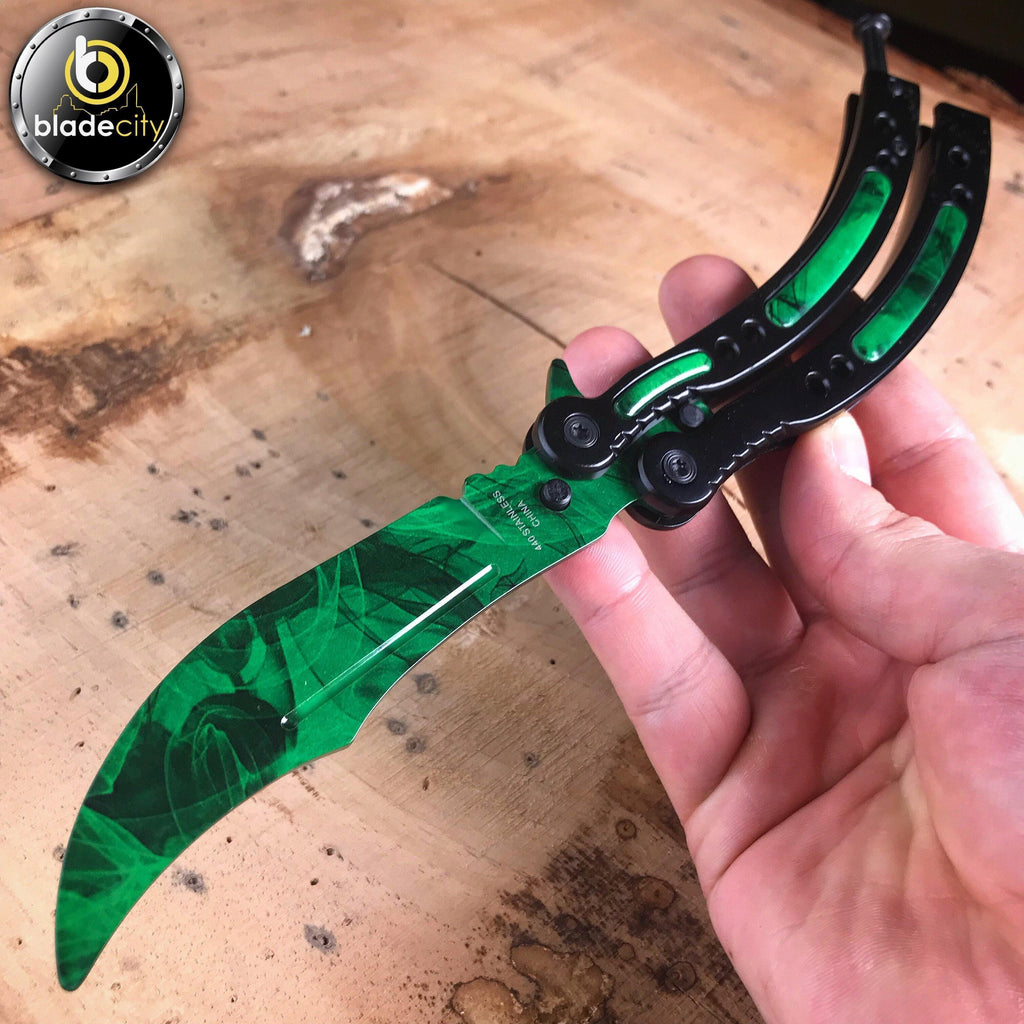 csgo-gamma-emerald-doppler-practice-balisong-butterfly-tactical-trainer