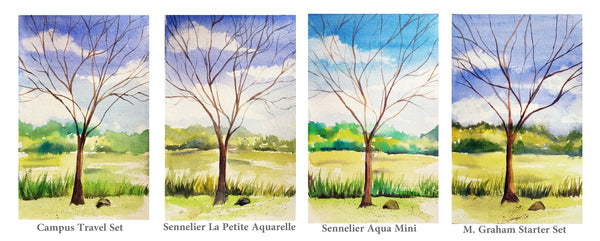 Sennelier Aqua Mini French 8 color Watercolor Set
