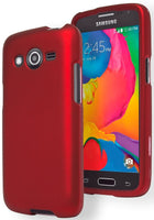 Samsung Galaxy Avant G386T,  Red Protective Two-Piece Snap On Case Cover - BastexShop
