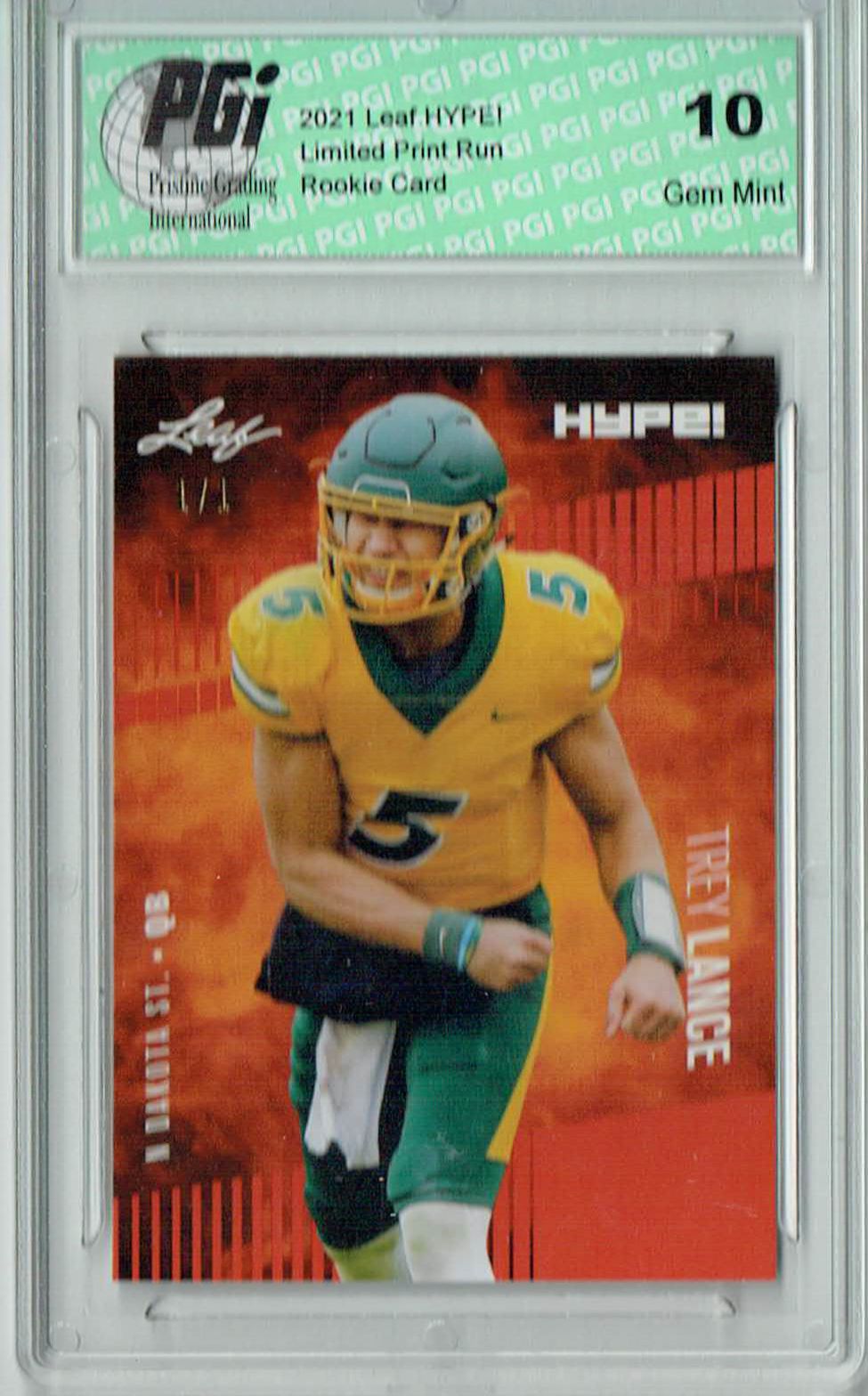 Trey Lance 2021 Leaf Hype 51 Masterpiece 1 Of 1 Rookie Card Pgi 10 — Rookie Cards 