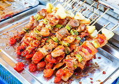 Grilled Fruit and Vegetable Kabobs