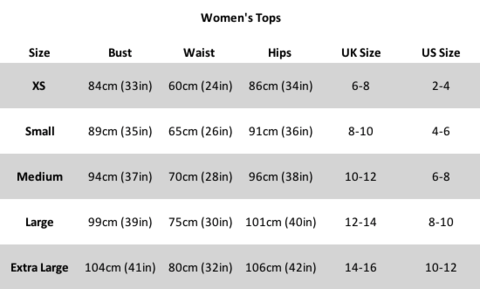 reebok sports bra size guide