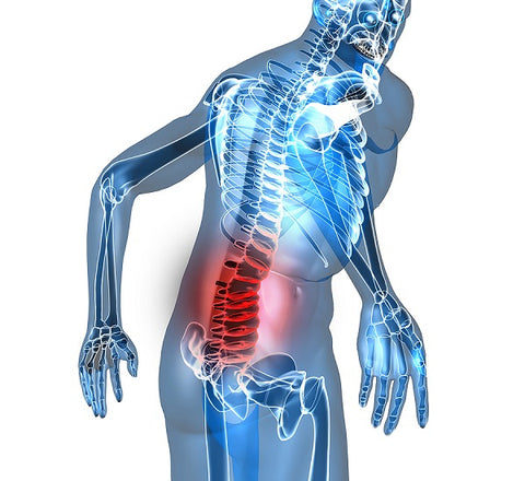 Red radiating diagram of someone with back pain or shoulder tension or some such thing after sleeping in the wrong position.