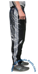 Bugle Boy Black Vintage Nylon Parachute Pants With Grey Zippers The Parachute Pants Store