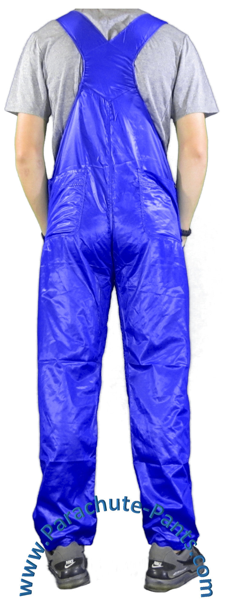Countdown Blue Shiny Nylon Coveralls | The Parachute Pants Store