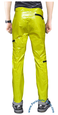 Countdown Yellow Shiny Nylon/Plastic Parachute Pants | The Parachute ...
