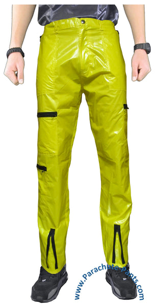 Countdown Yellow Shiny Nylon/Plastic Parachute Pants | The Parachute ...