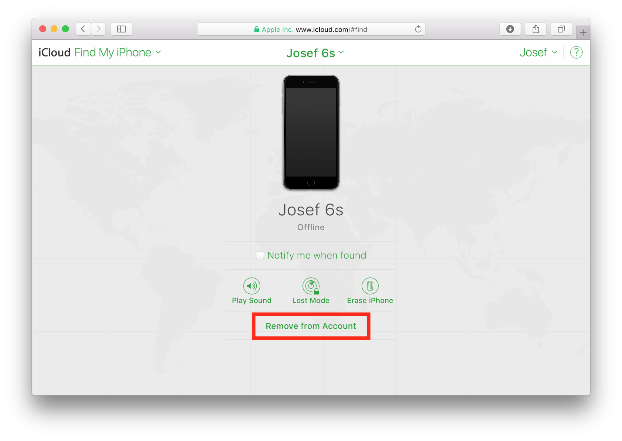 disable find my iphone icloud