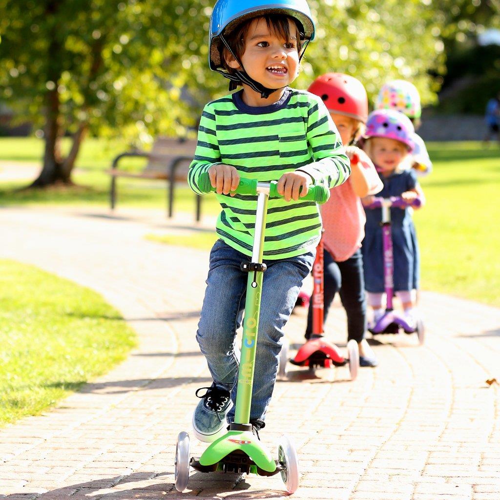 green mini micro scooter