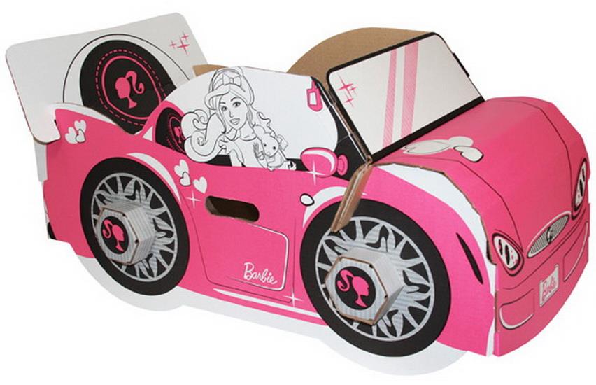 barbie driving car