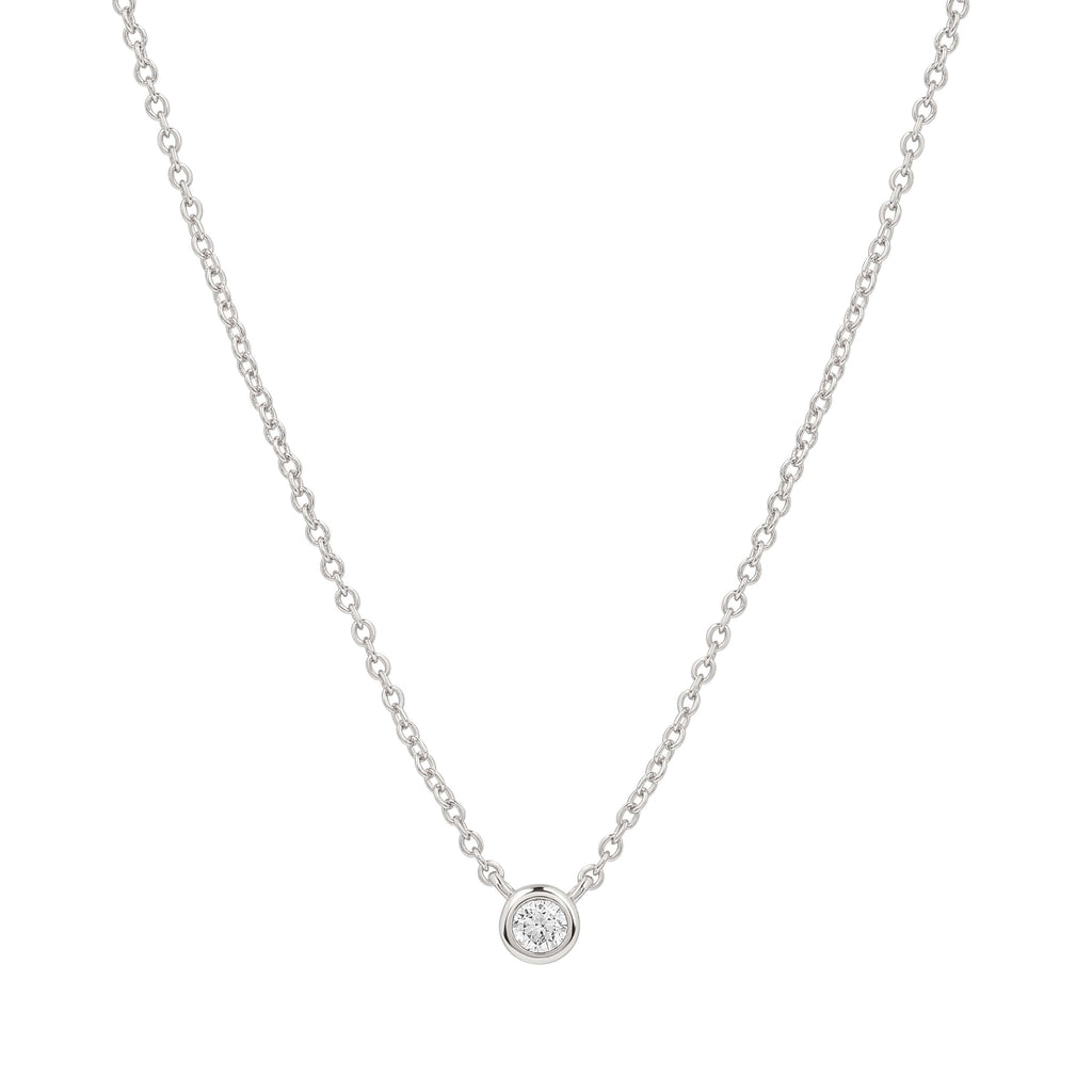 sterling silver bezel necklace