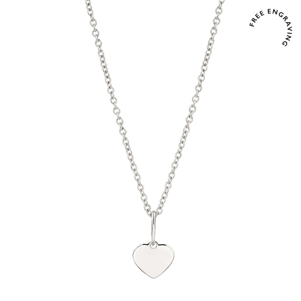 Manragini Silver Mini Heart Chain Necklace For Girls
