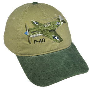 P-40 Suzy on a Khaki/Green Cap