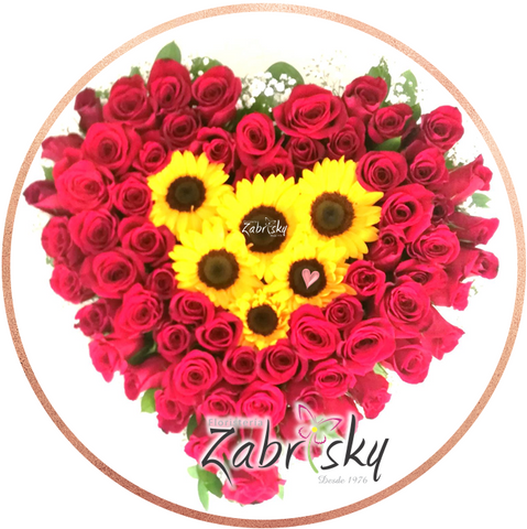 Red Roses and sunflowers - Florists in Pereira