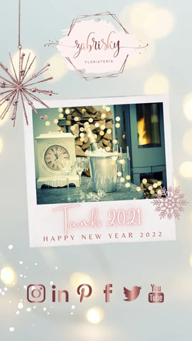Floristería Zabrisky les desea un Feliz Año Nuevo 2022