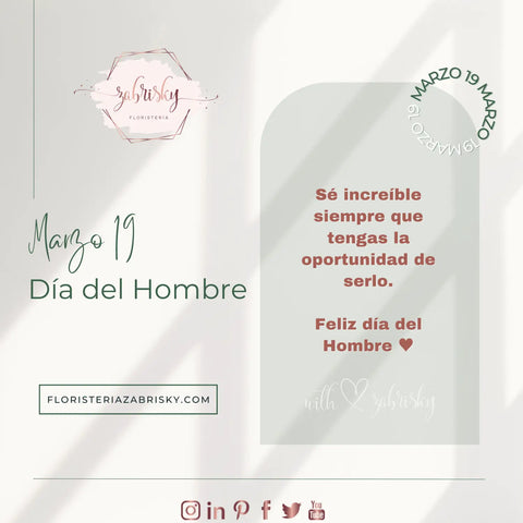 Marzo 19 - Flores y detalles para hombres