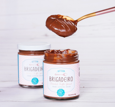 tinyB Chocolate Brigadeiro Spread for croissants, baking, tortillas