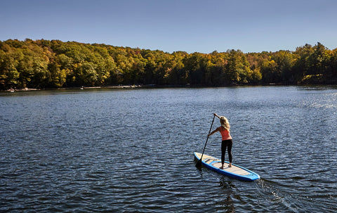 Stand Up Paddle Boarding on a Lake