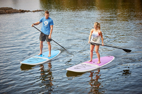 2 Paddle Boarders in Calm Water