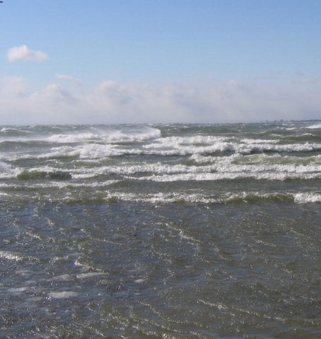 Large waves and wind