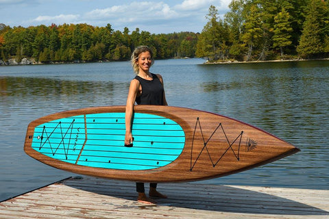 Girl with paddle board