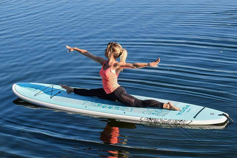 Splits on a paddle board