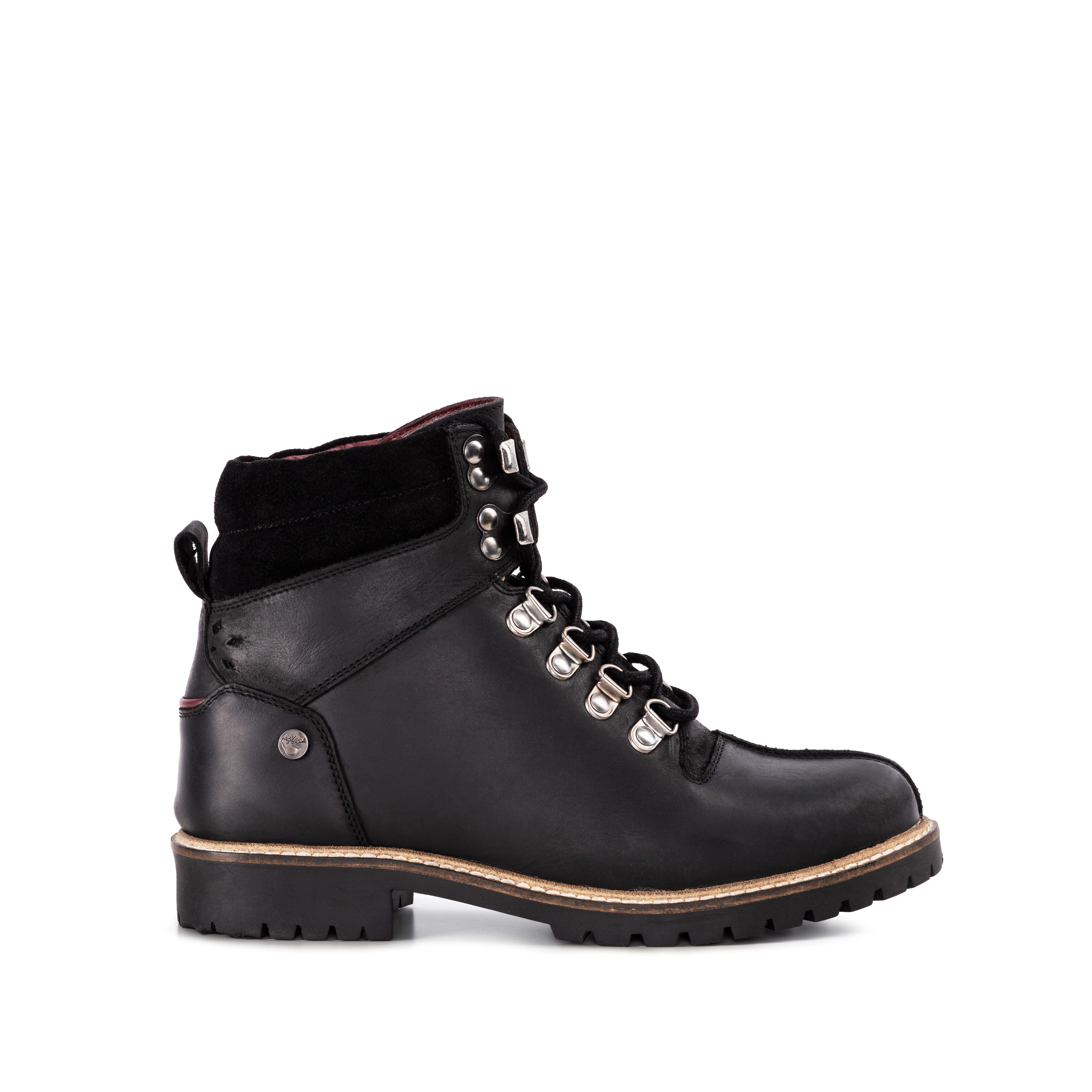 ladies black hiker style boots