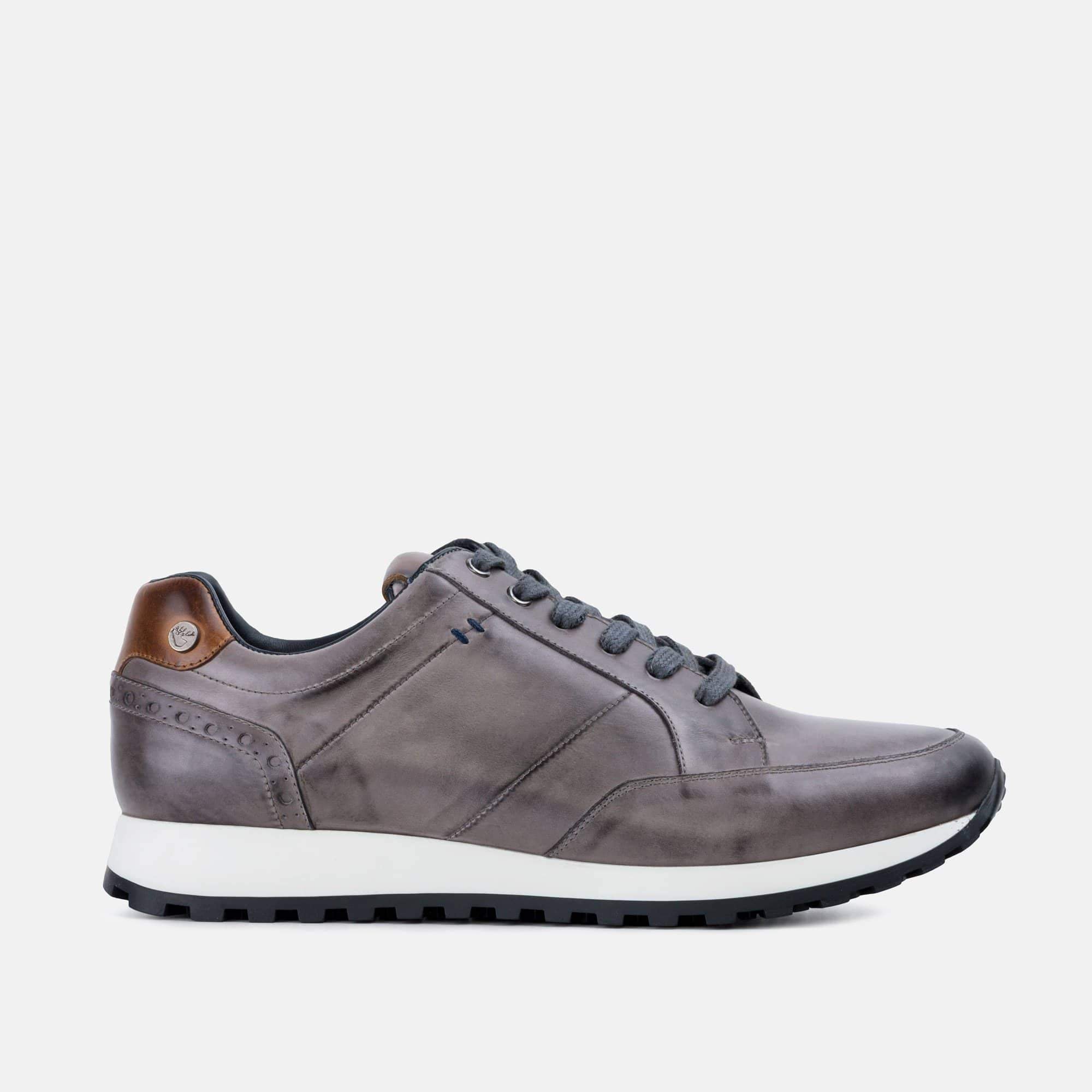 mens grey smart trainers